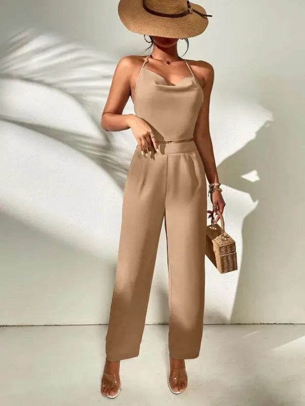 Faith Halter Top & Wide Leg Pants Co-ord Set