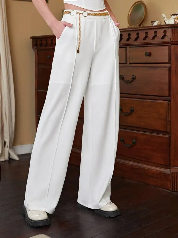 Gloria Wide-Leg Belted Pants