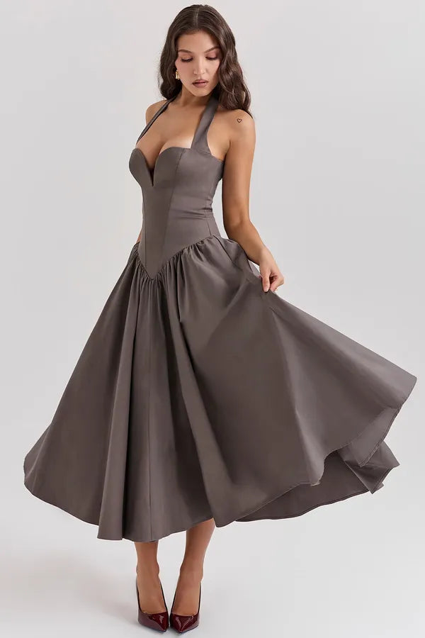 Gwen Halter Midi Dress