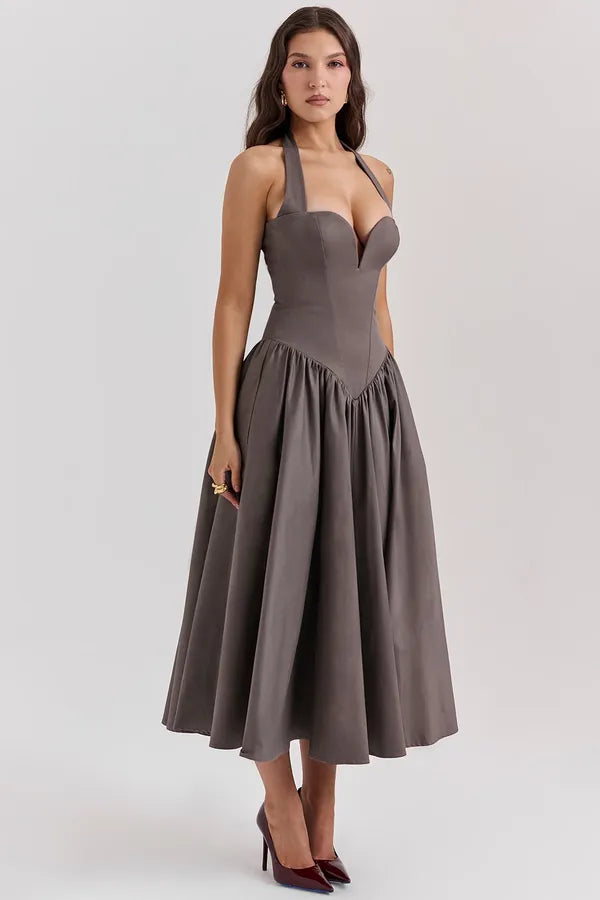 Gwen Halter Midi Dress