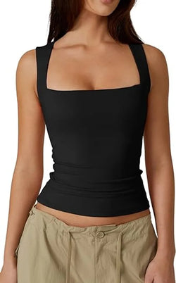 Rayna Square Neck Tank Tops