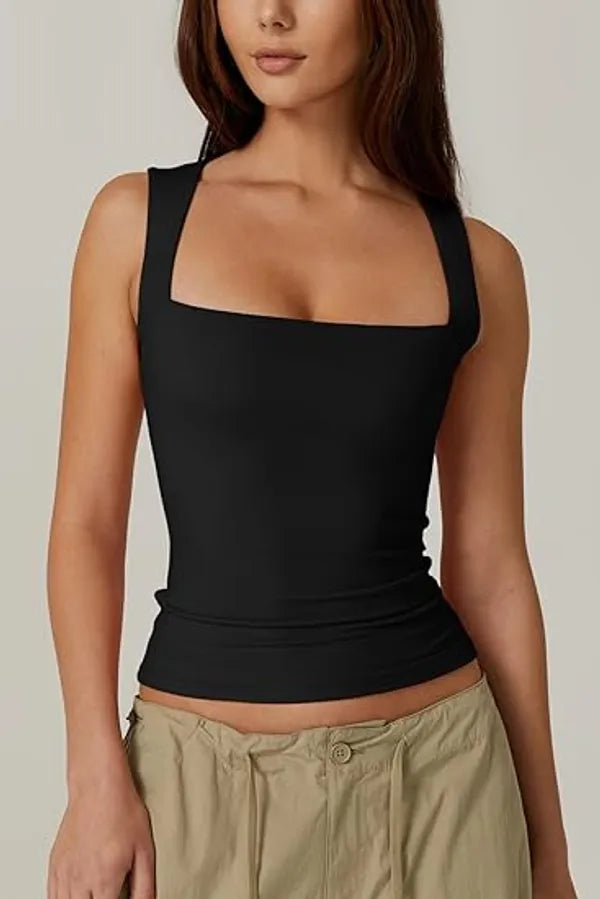 Rayna Square Neck Tank Tops