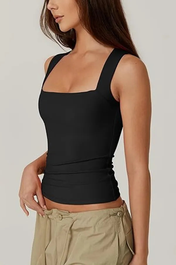 Rayna Square Neck Tank Tops