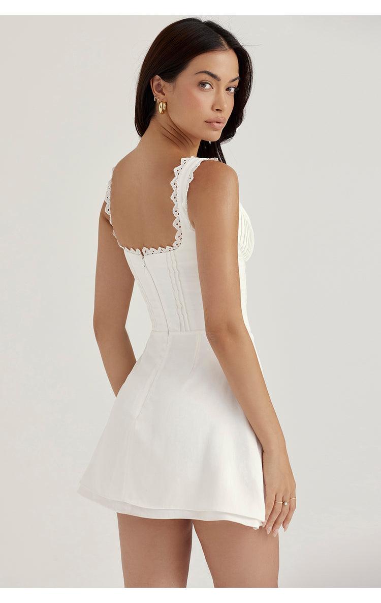 Arabella White Short Dress